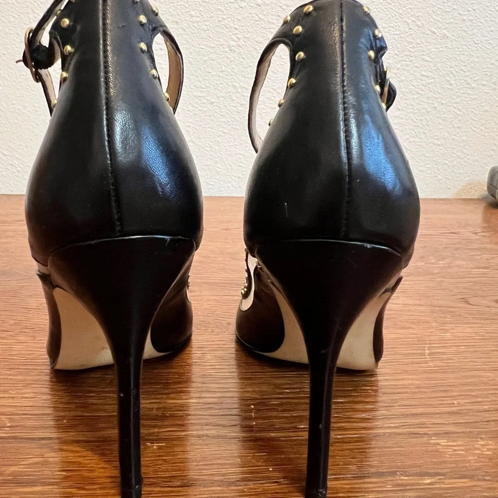 LVKIMI Black Studded High Heels Size 7.5